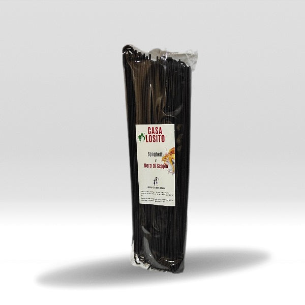 Pasta Italiana Casa Losito Spaghetti con Tinta de Calamar, 250g Premium Quality