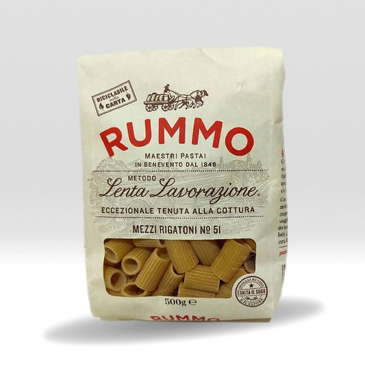 Pasta Italiana Rummo Mezzi Rigatoni Nº51 500g. Calidad superior.