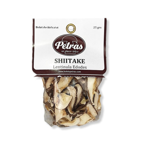 Setas Deshidratadas Shiitake Laminado (Lentinula Edodes) Petràs bolsa de 25g