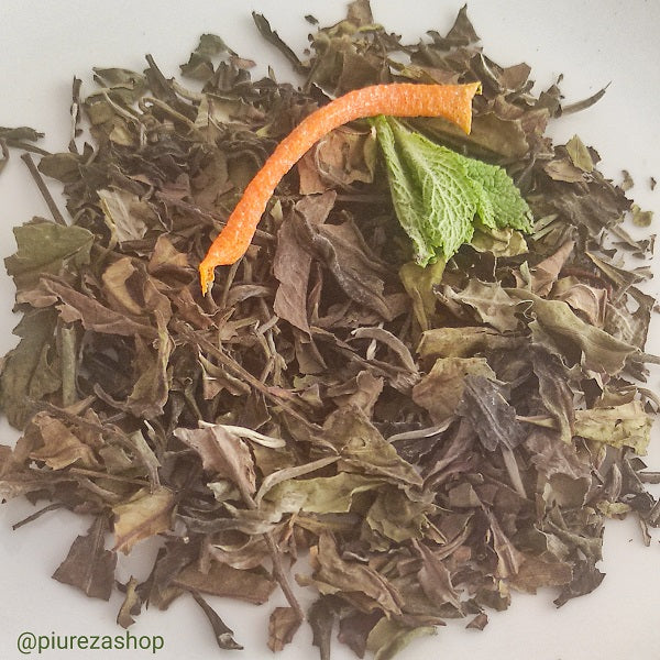 Té blanco Pai Mu Tan Bio con Menta y Naranja Piureza