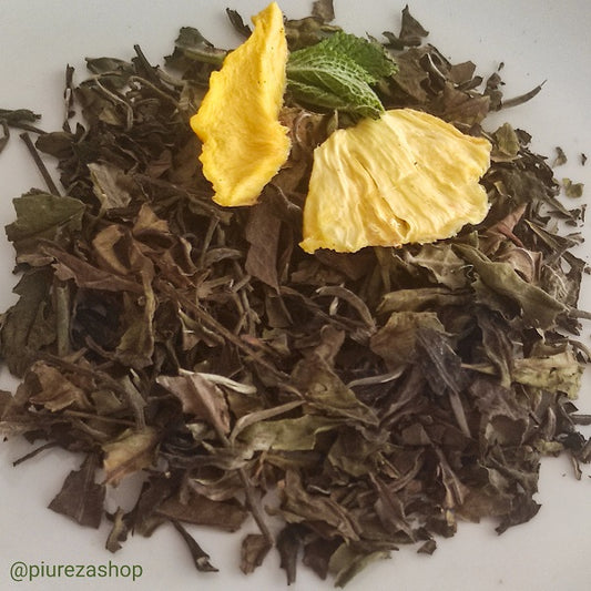 Té blanco Pai Mu Tan Bio Tropical de Mango y Piña con Menta Piureza