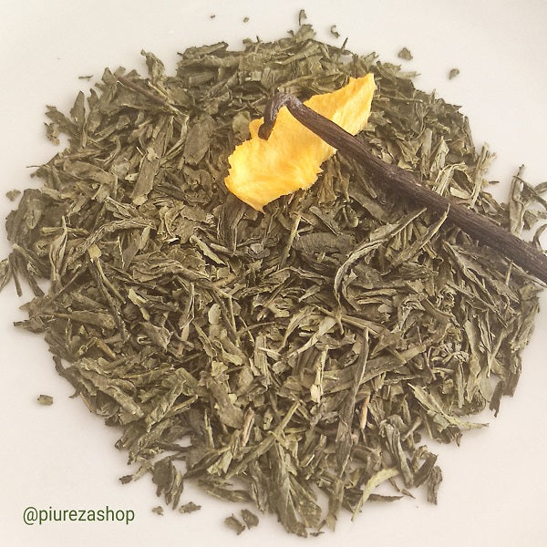 Té verde Sencha Bio con Melocotón y Vainilla Piureza