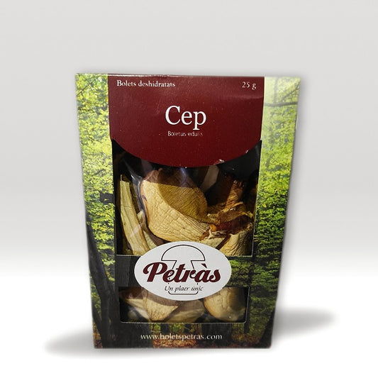 Setas secas Cep Deshidratadas (Boletus Edulis) Petràs Caja de 25g