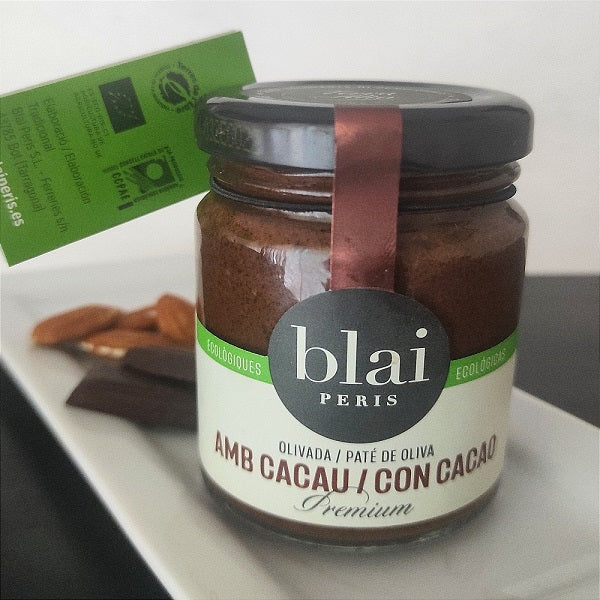 Olivada (Paté de olivas) con Cacao Eco Premium Blai Peris 100g vidrio